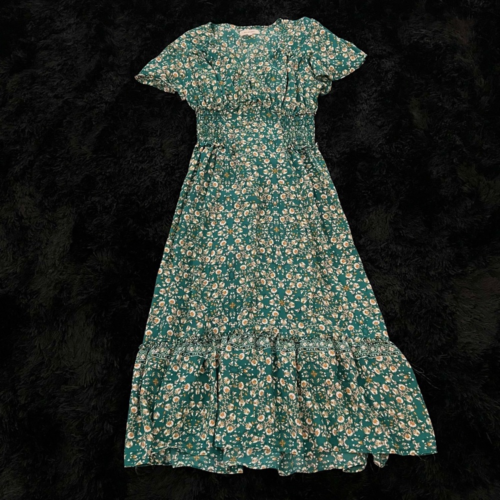 Max Studio Green Midi Dress XS